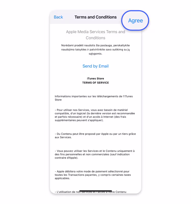 สกรีนช็อตขั้นที่ 8 ของการเปลี่ยนภูมิภาคใน iOS Settings